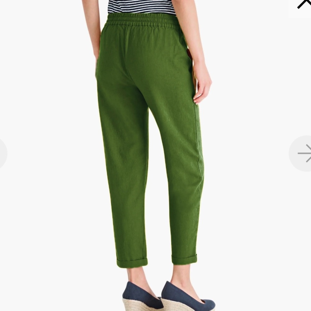 J. Crew Utility Green Drawstring Pull On Pant - image 2